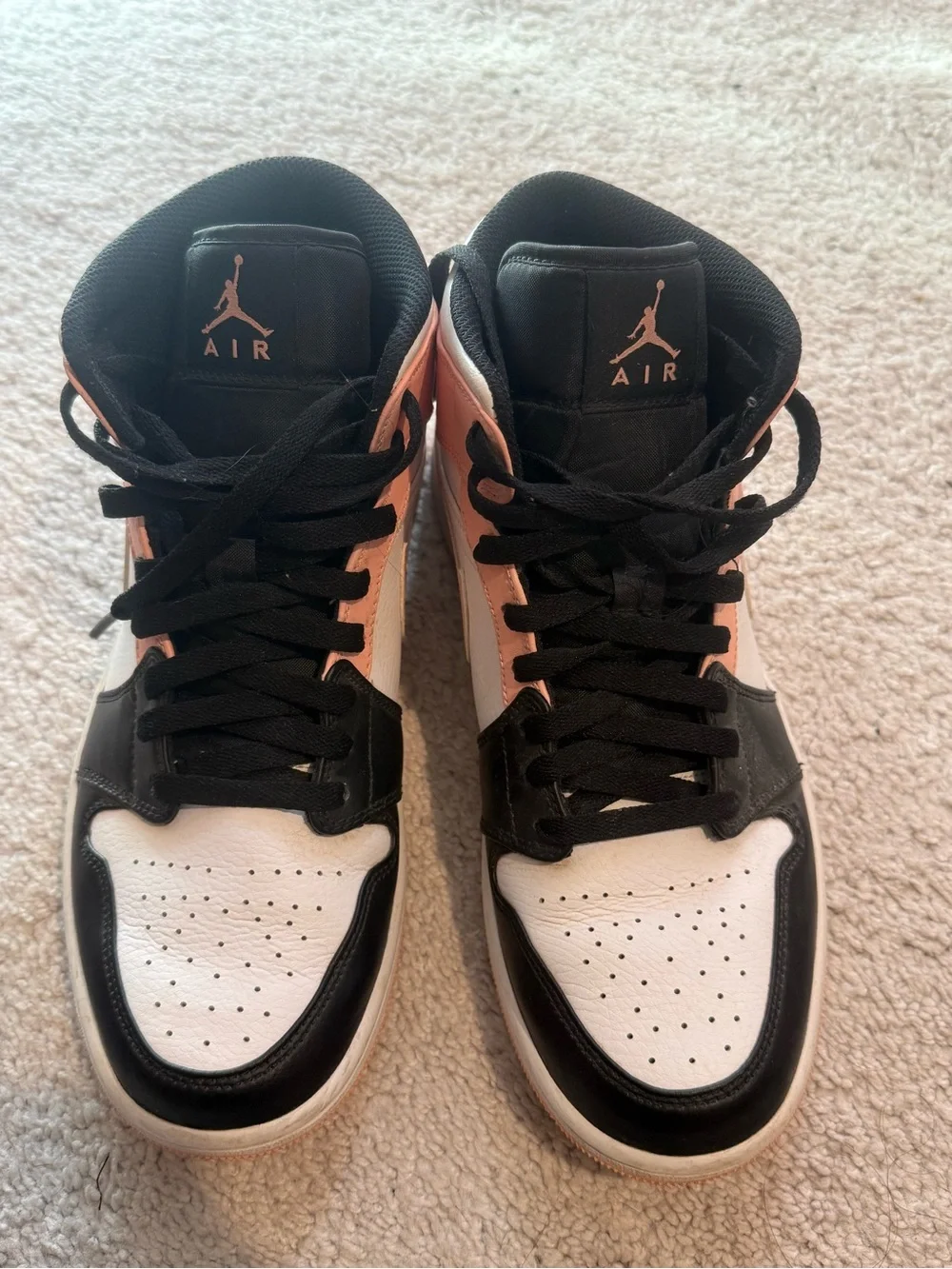 Jordan 1 High mens Sneakers in Pink, Black & White